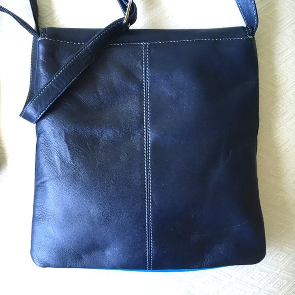 My Walit navy blue crossbody leather bag - Picture 2 of 7